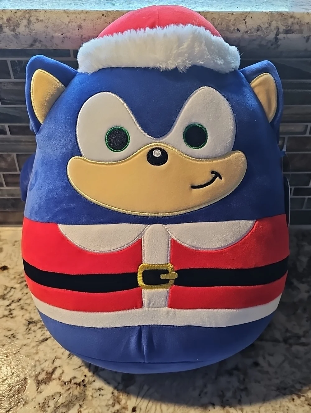 Squishmallows Sonic Plush in Blue/Red/White with Yellow Accents